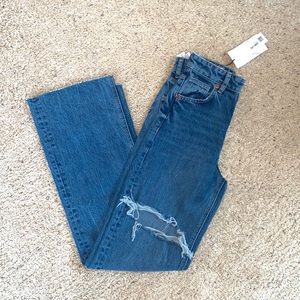 Zara high waisted wide leg jeans